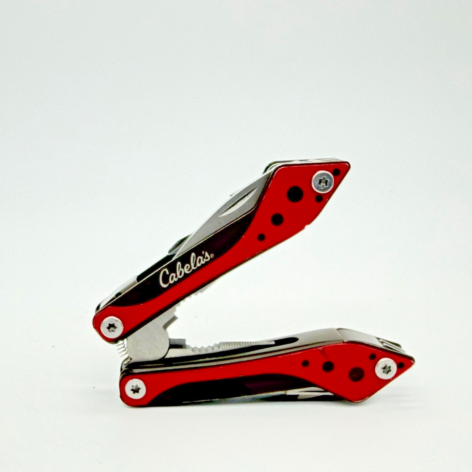 Cabela’s 8-in-1 Small Multi-Tool Red Stainless Steel Pliers Saw Scissors EDC