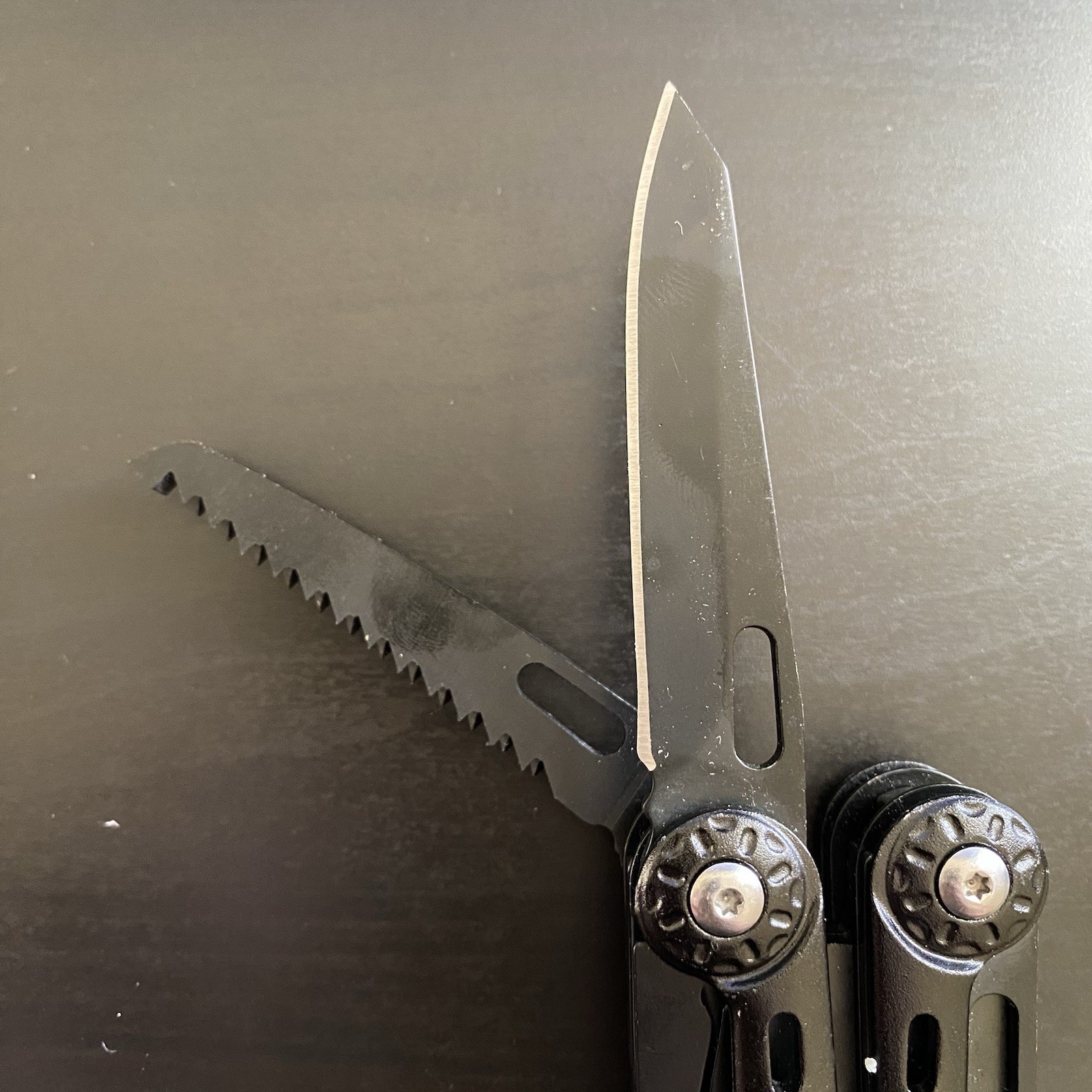 TG Black Multi-Tool 4-Inch 10 in 1 Pliers Pocket Knife Weather-Resistant Finish