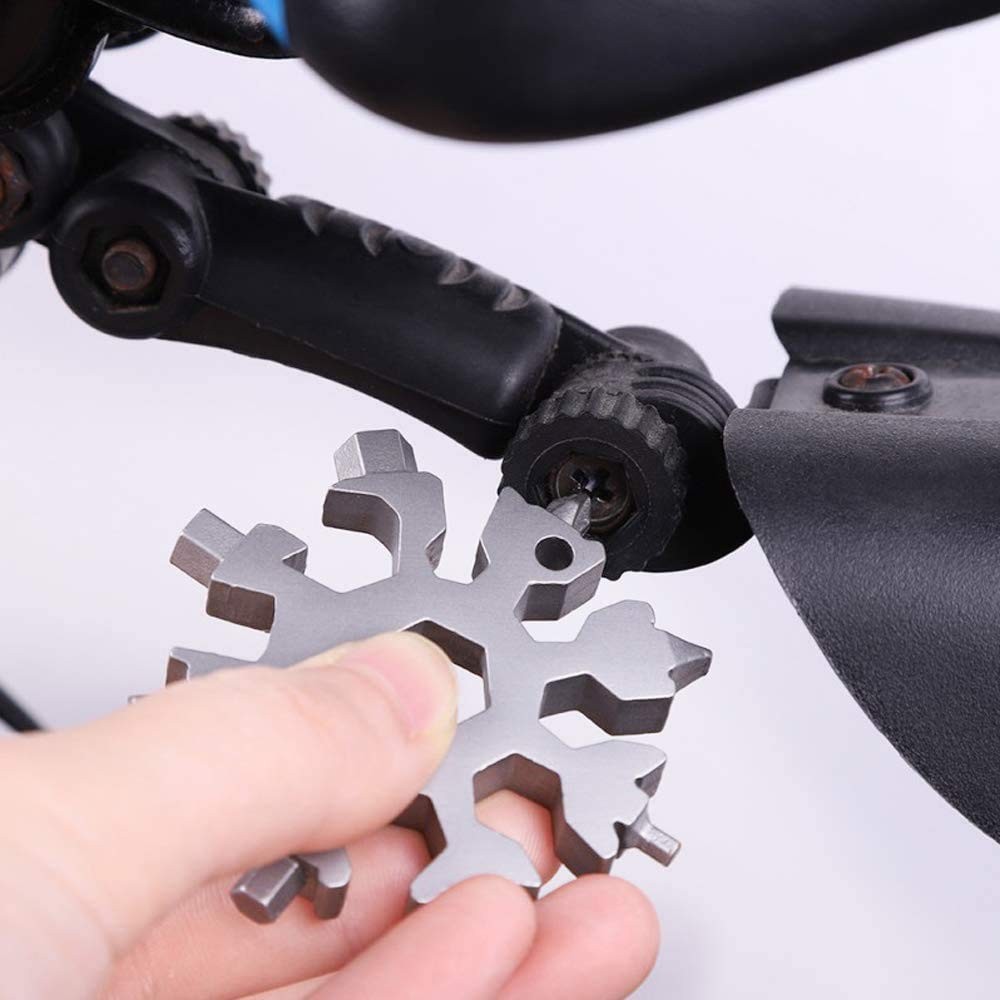 Desuccus 18-in-1 Snowflake Multi Tool, Stainless Steel Snowflake Bottle Opene…