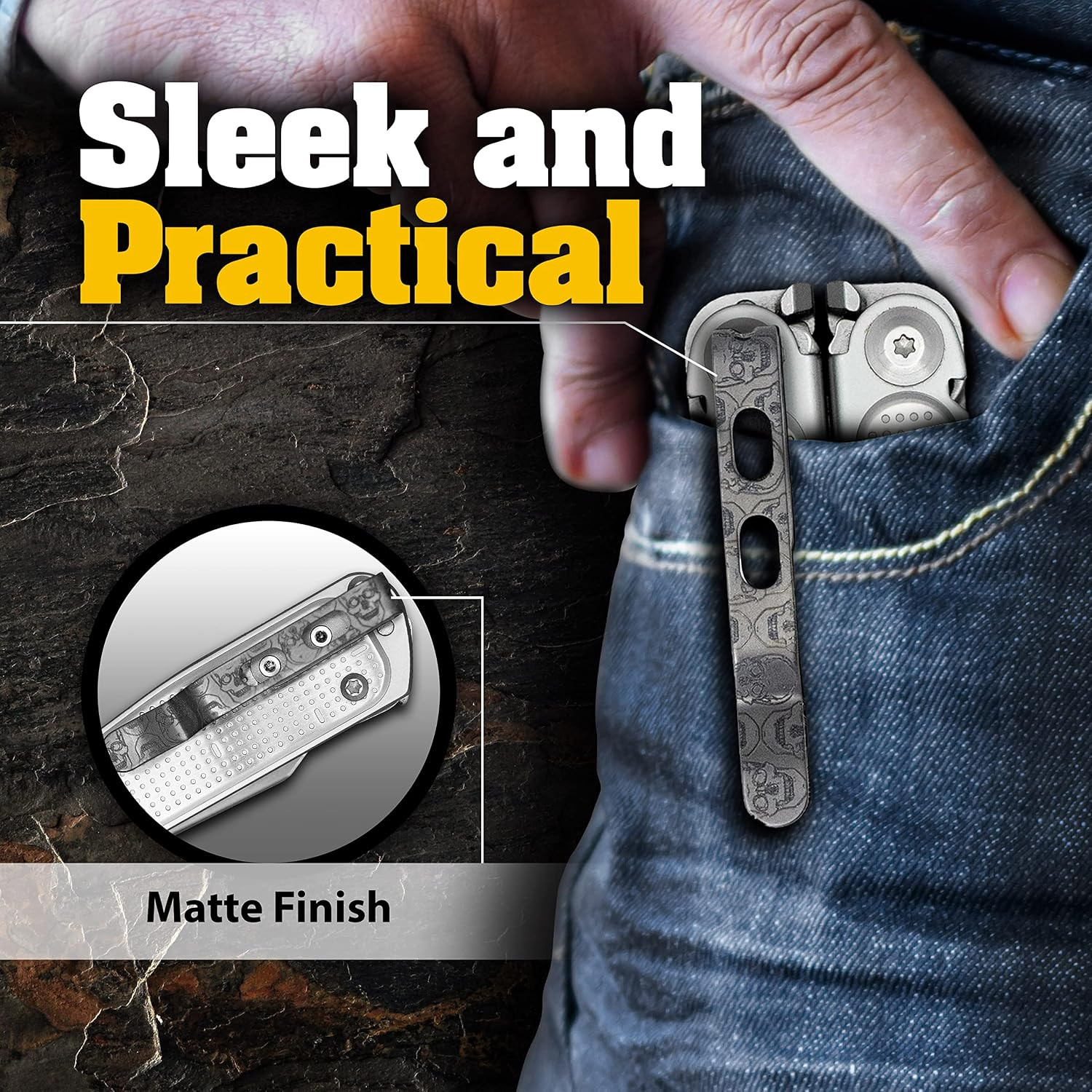 Pocket Clip for Leatherman Free P & T Series, ARC, Bond and Curl Multi-Tools | T