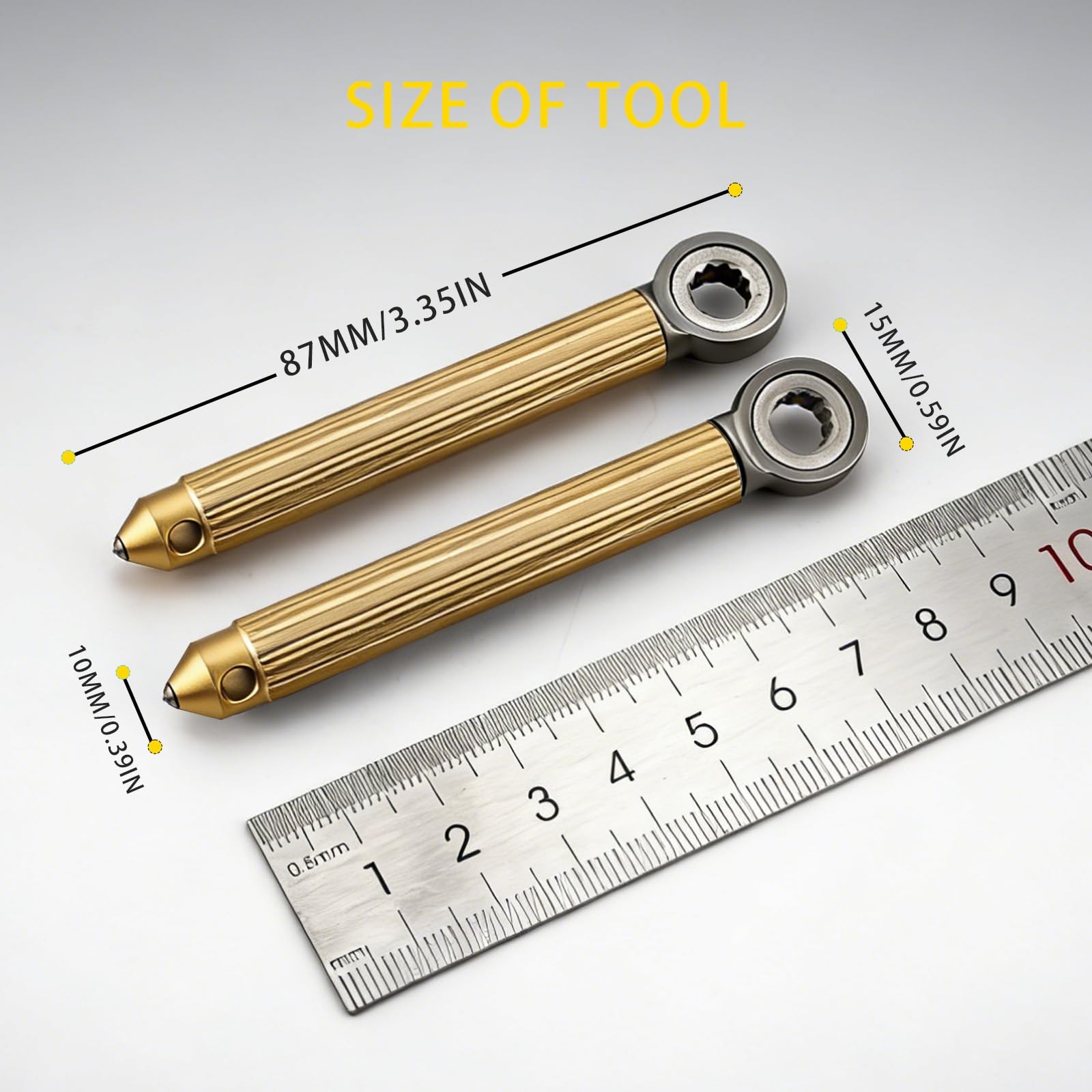 EDC Tool, Mini Pocket Screwdriver, Ratchet Wrench with Window Breaker, Includ…