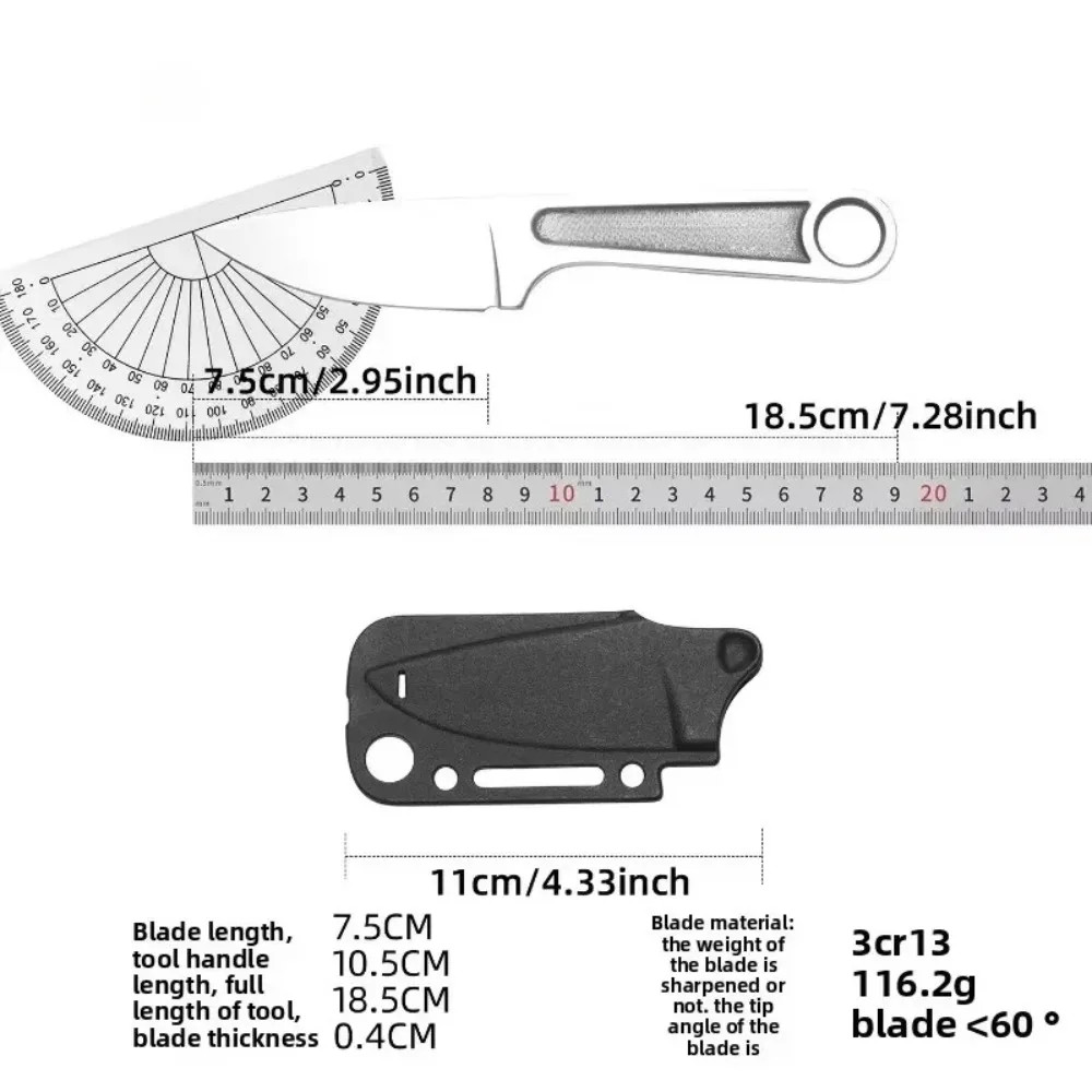 1119 Wrench-Style Outdoor Camping Knife 5Cr13MoV Steel Monoblock Blade Ideal for