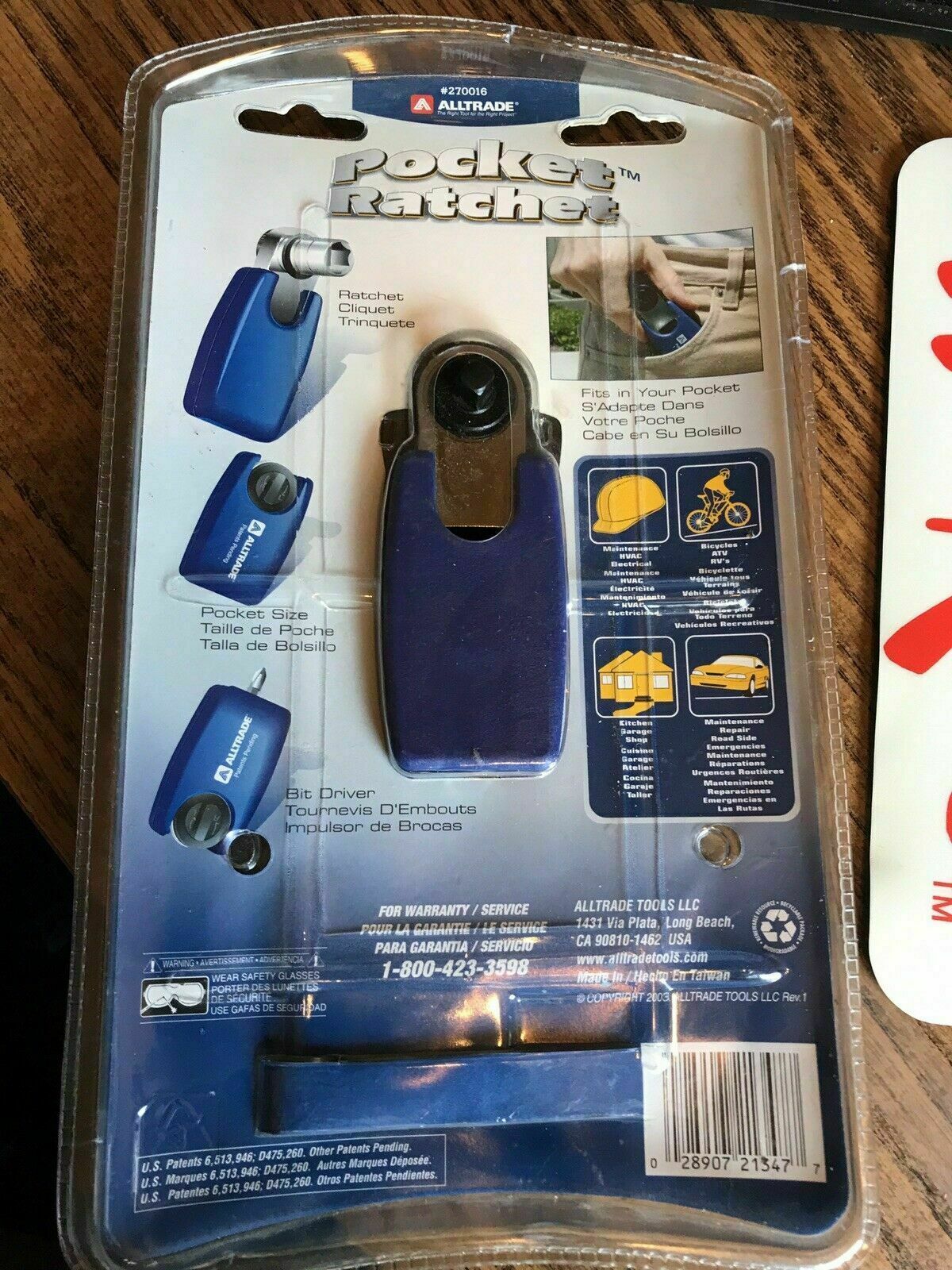 Alltrade Pocket Ratchet Socket Set #270016 Collapsible Compact Stubby Tool
