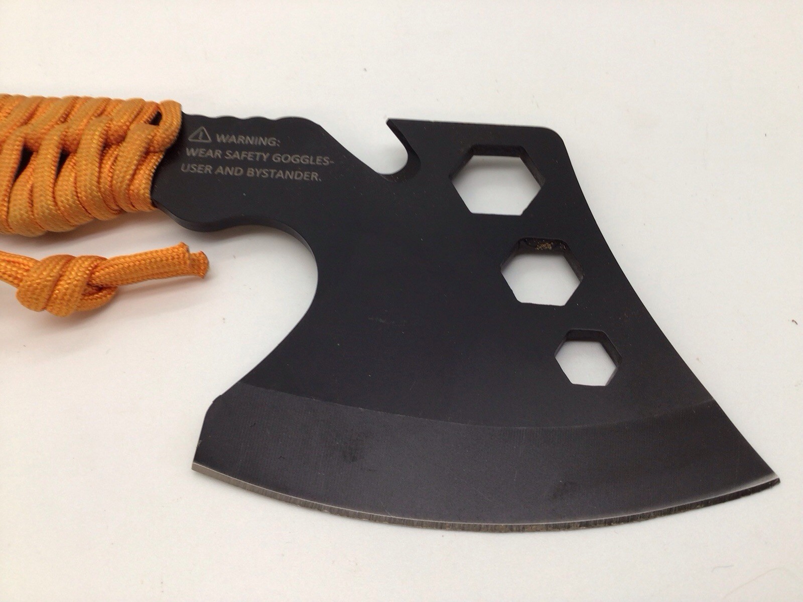 Used UST Survival Axe Hatchet Tool Paracord Handle Hex Wrench Bottle Opener