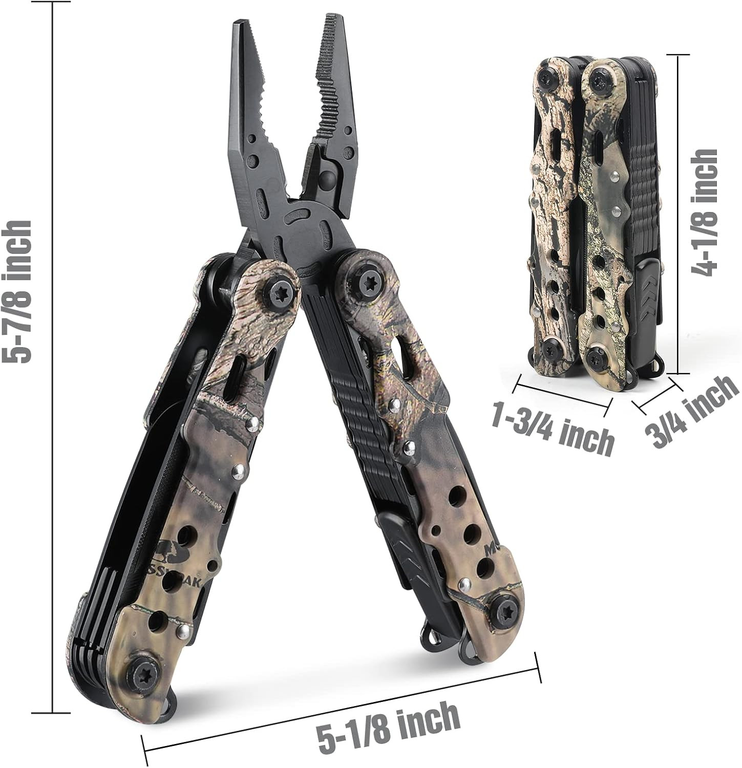 Multitool, 13-In-1 Folding Multi Tool Plier with Nylon Sheath, Stainless Steel C