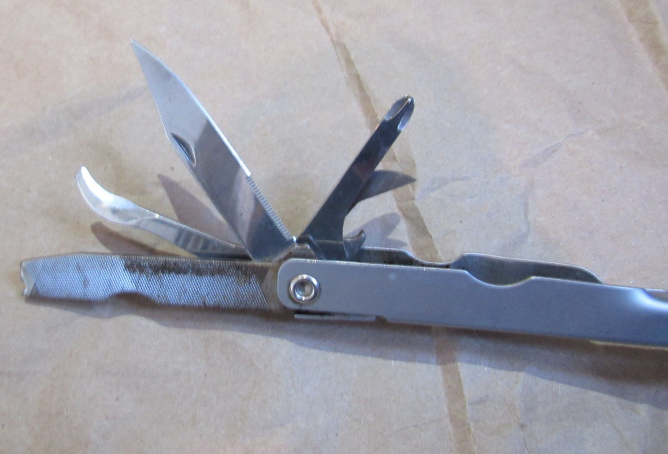VTG Schrade Tough-Tool Multi-Tool Pliers Knife w/ Leather Sheath USA Made metal