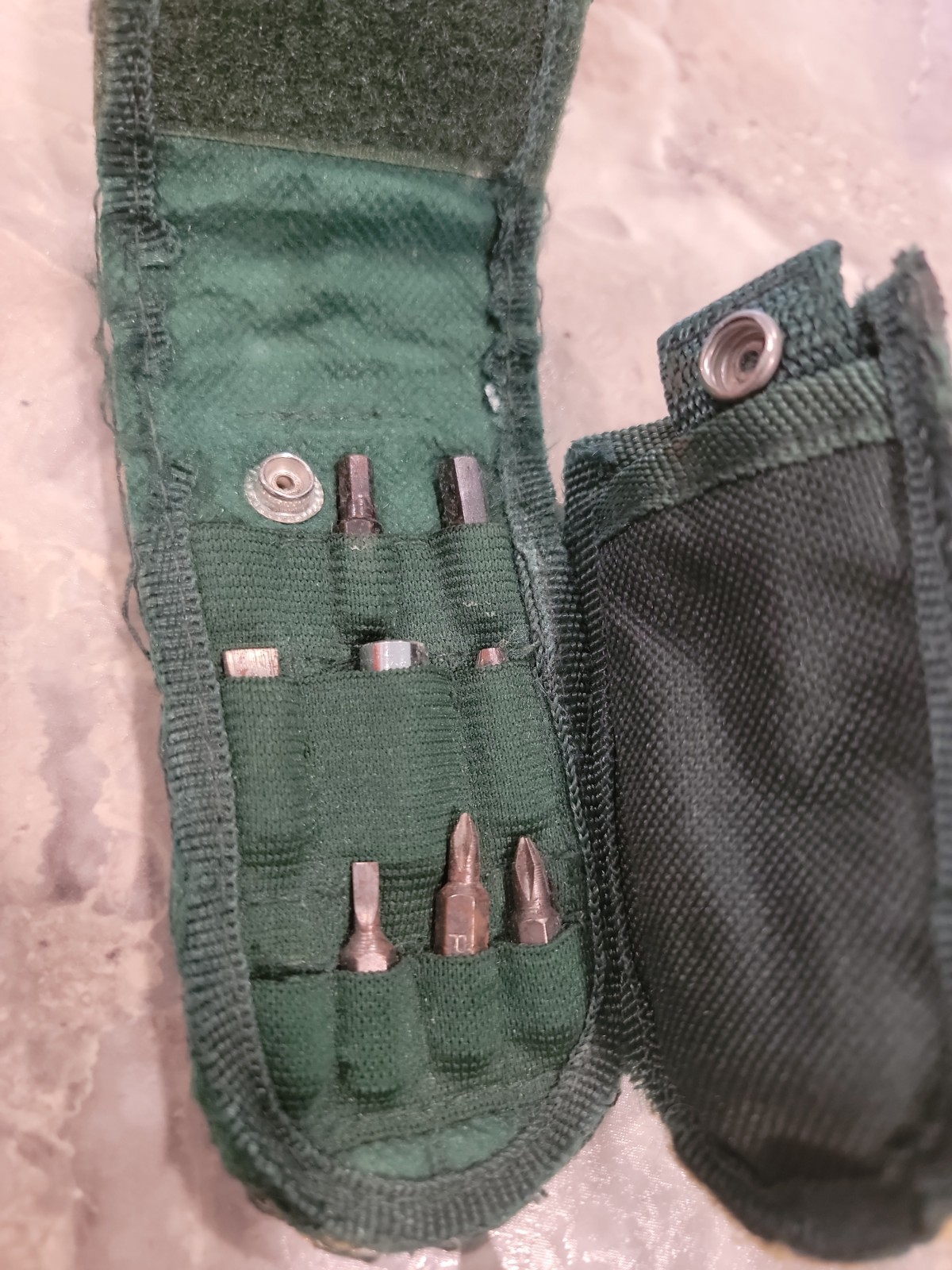 Vintage American Camper Stainless Steel Multi Tool W/ Nylon Case & Bits Pat Pend