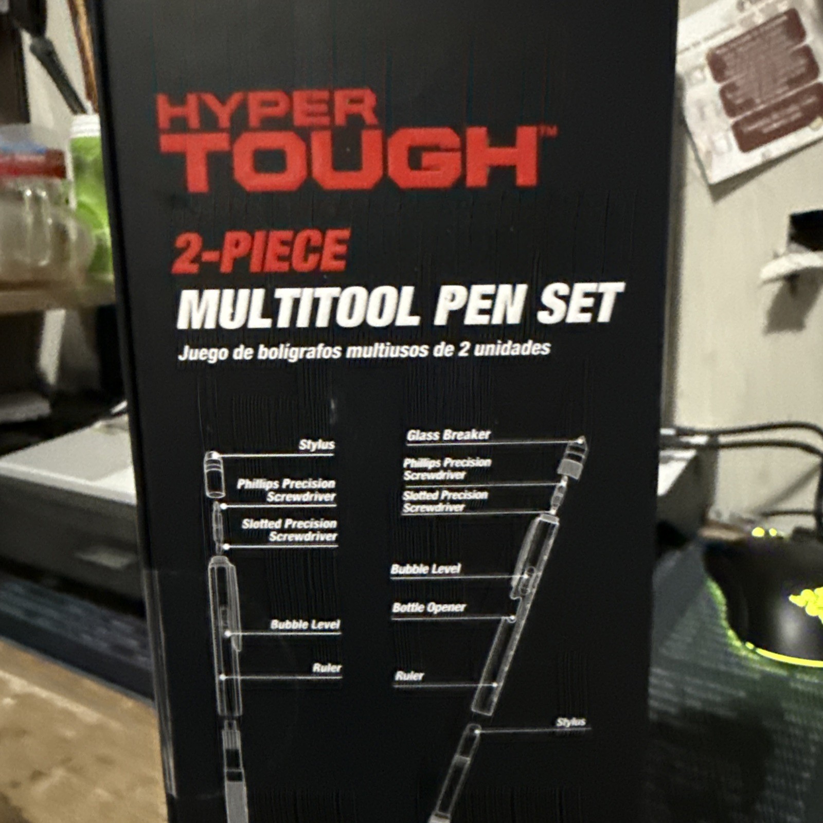 Hyper Tough 2-Piece Multi-Tool Pen Set Black NEW BOX