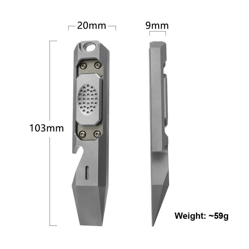EDC Titanium Alloy Multi Tools Pry Bar Crowbar Fidget Clicker Toy Stress Relief
