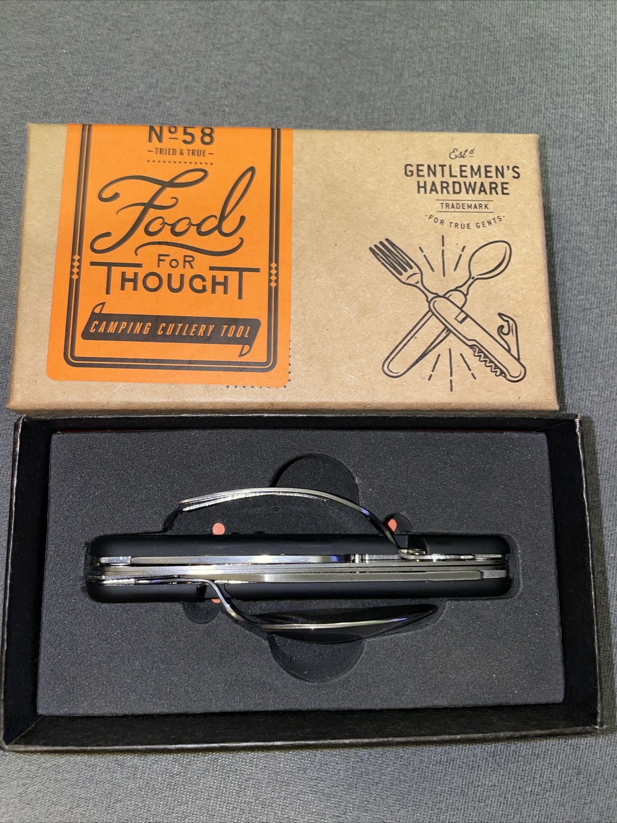 Gentlemen’s Hardware 6in1 Camping Cutlery Tool Food for Thought No 5 knife fork