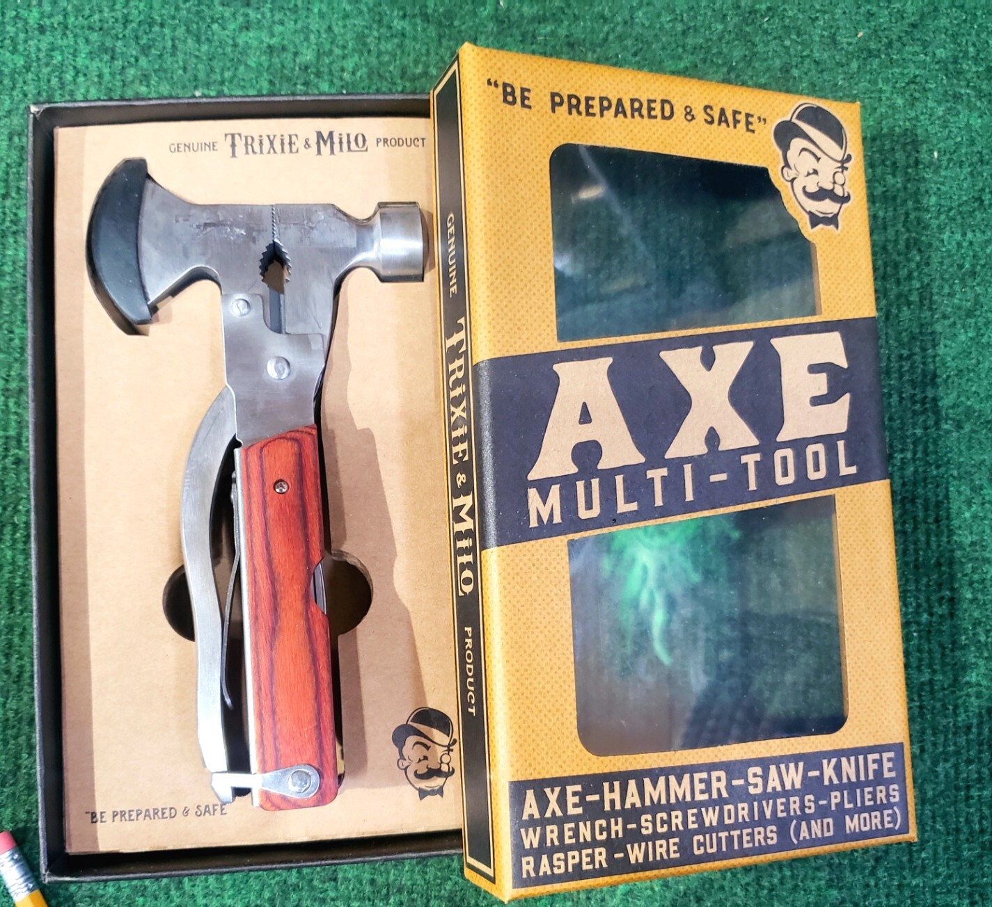 Axe 9 in 1 multi-tool All-in-one tool Axe, Hammer, Saw & More, Great Gift Idea