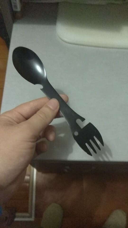 Camping Multi-functional Cookware Spoon Fork Bottle Opener Portable Tool Outdoor