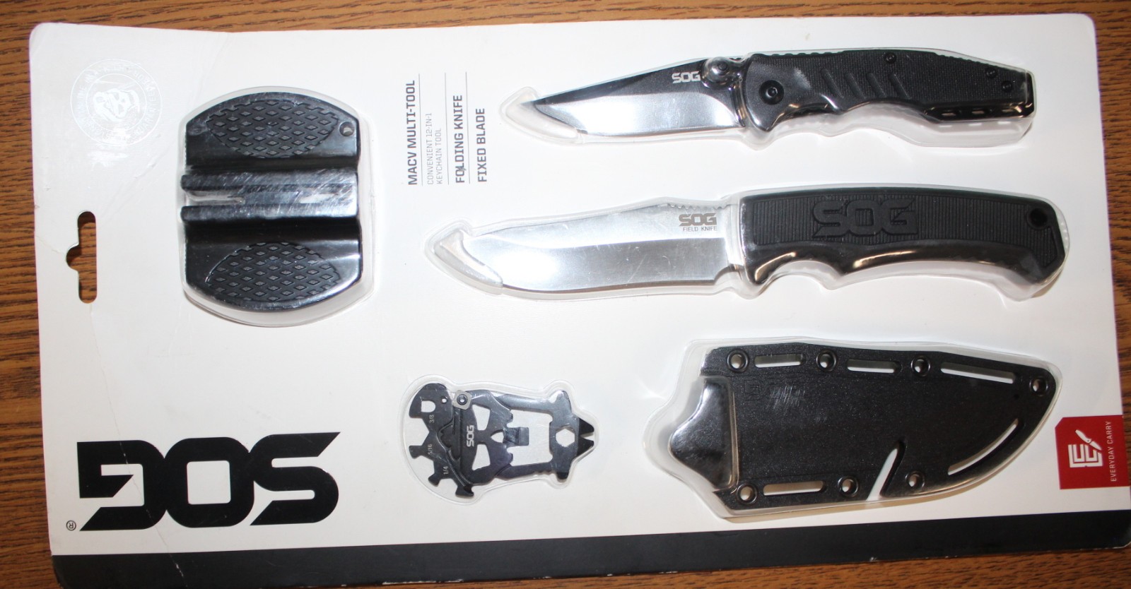 SOG Multi Tool 2 Knife Set With Sharpening Stone Made in The USA AO4077785