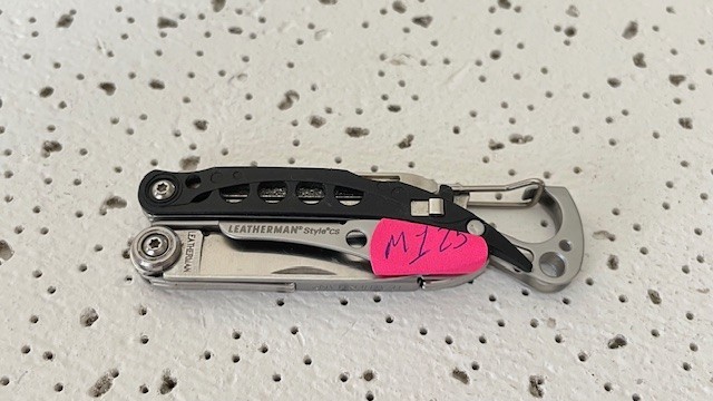 Vintage Leatherman Style CS Black Scissors File Knife Multi Tool – – – – –