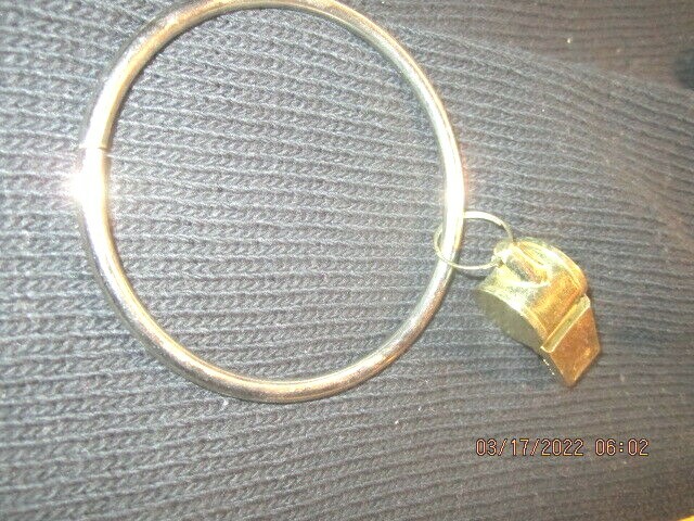 Brass Safety Attack Bracelet Whistle to Wear