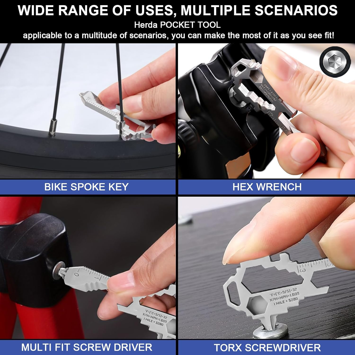 Keychain Multitool – EDC Tool with 17+ Functions Gifts| Small Bottle Opener Keyc