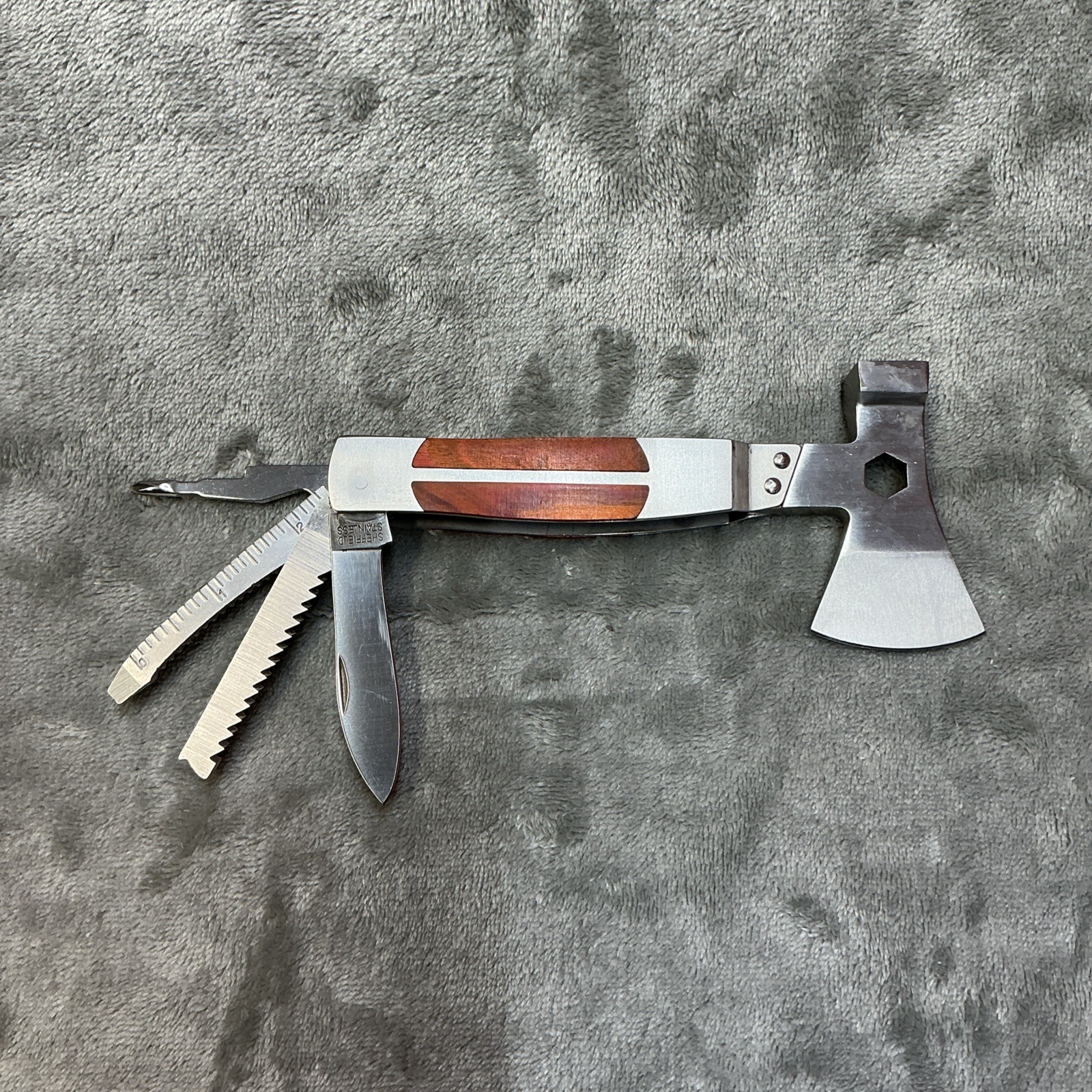 Sheffield Stainless Steel Hatchet Multi Tool w/ Nylon Sheath