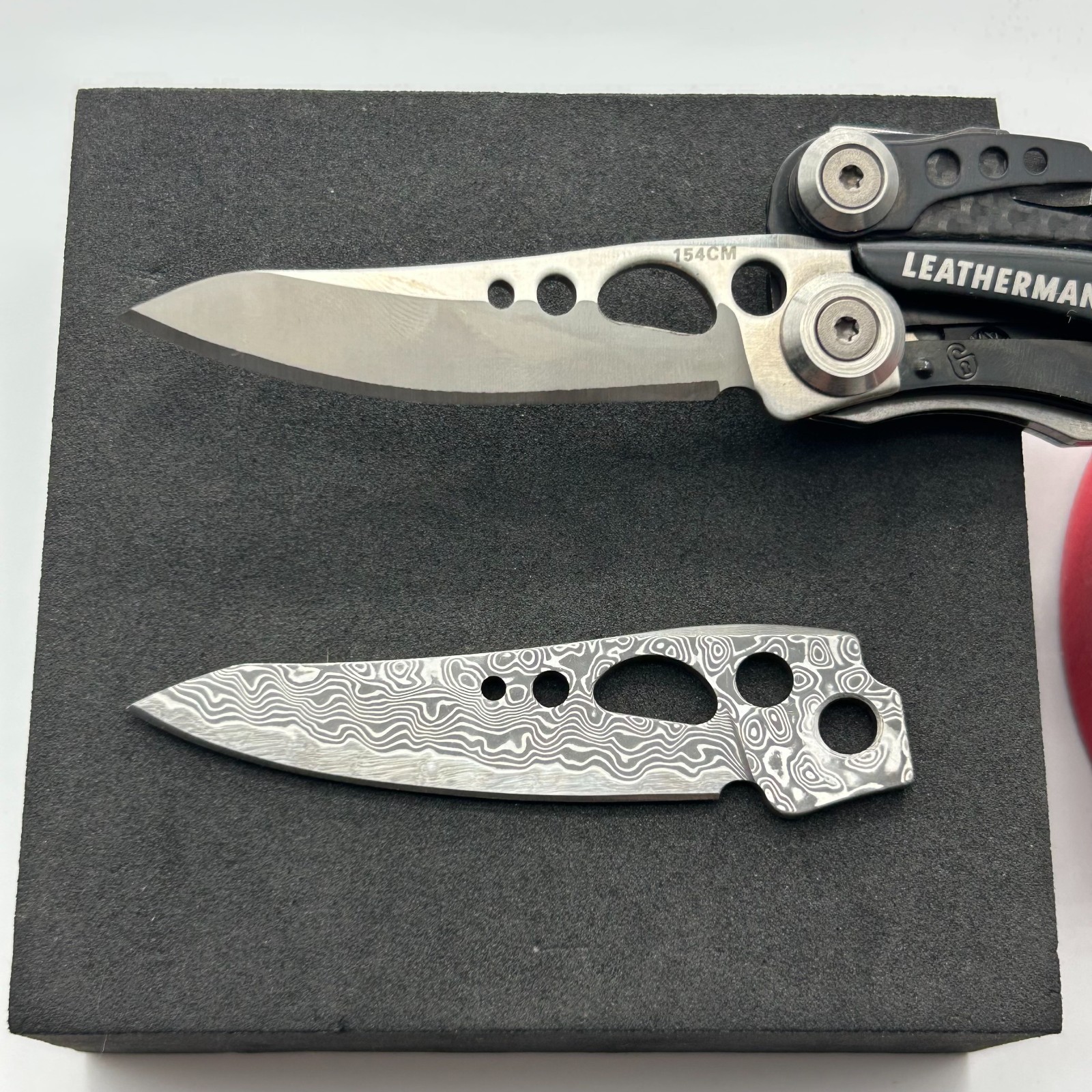[USA Stock] – VG10 Damascus Blade for LEATHERMAN Skeletool, EDC Knife Upgrade