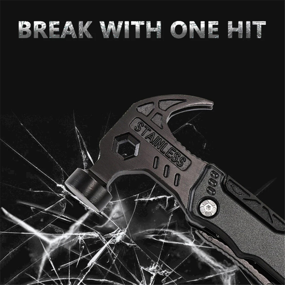 16-in-1 Multi Tool Hammer Pliers Survival Gear Camping Hunting Outdoor EDC Stain