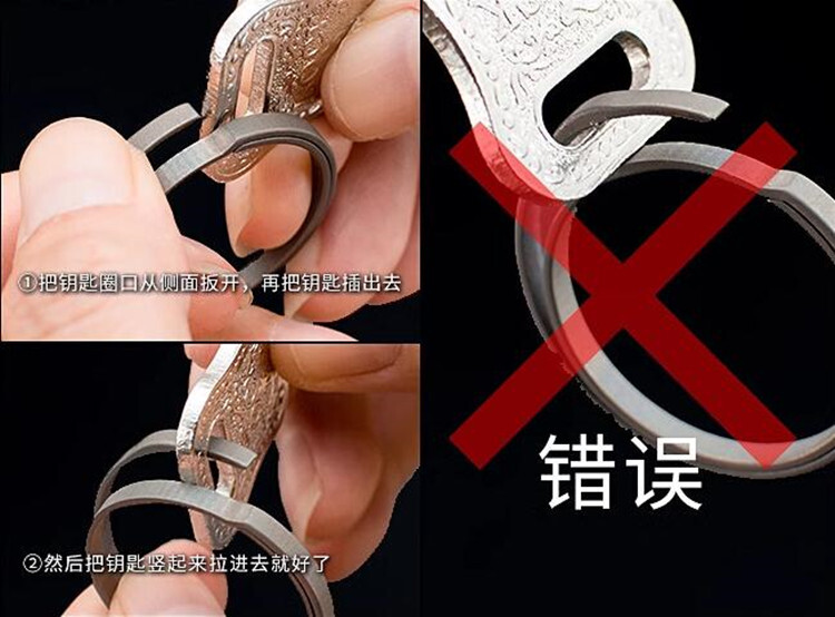 Titanium Alloy Skull Quick Release Hanging Buckle Car Keychain Key Ring EDC Gift