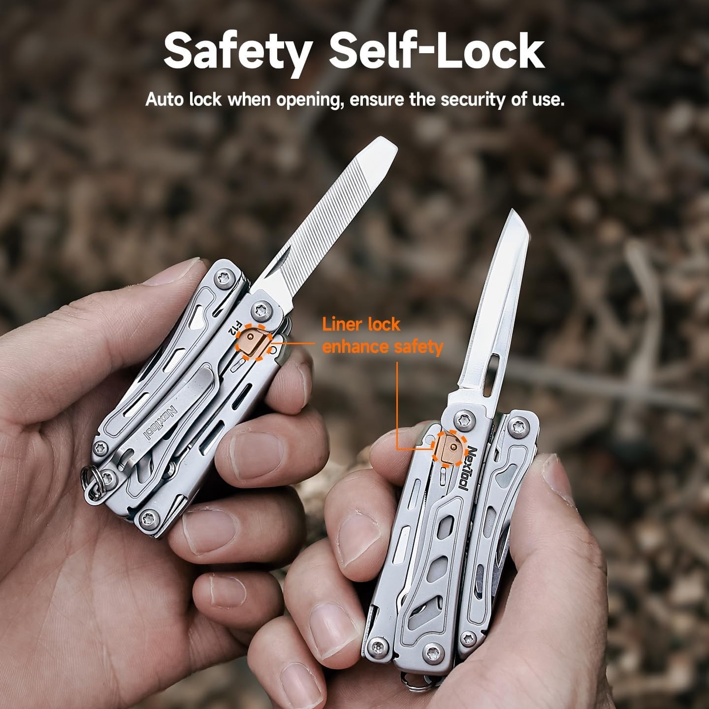 Nextool F12 Mini Multitool, 13-In-1 Keychain Multitool with Serrated Scissors, F