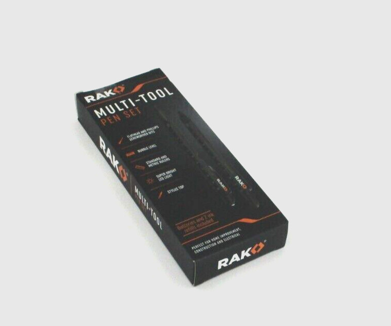 RAK Multitool Pen 2-Pack – Multi-Tool Pens with LED 2 Count (Pack of 1)
