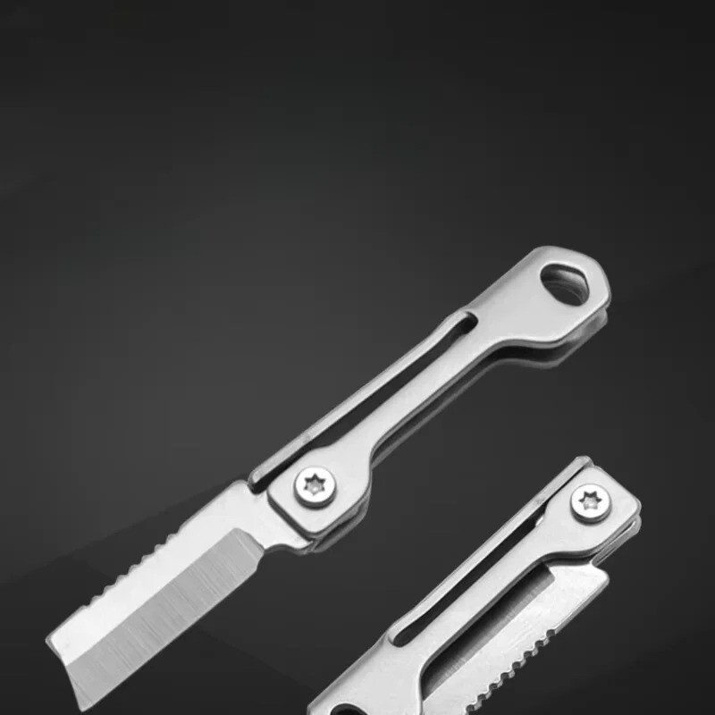 Mini Folding Pocket Knife Keychain – Stainless Steel Outdoor Camping Tool