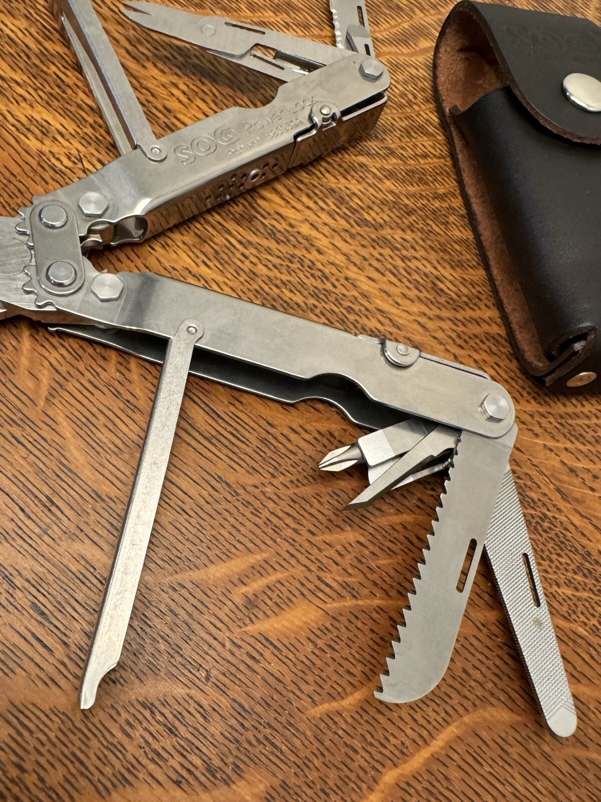 VINTAGE EARLY SOG POWER LOCK S60 UNUSED IN BOX/CASE MULTI TOOL KNIFE LYNNWOOD WA