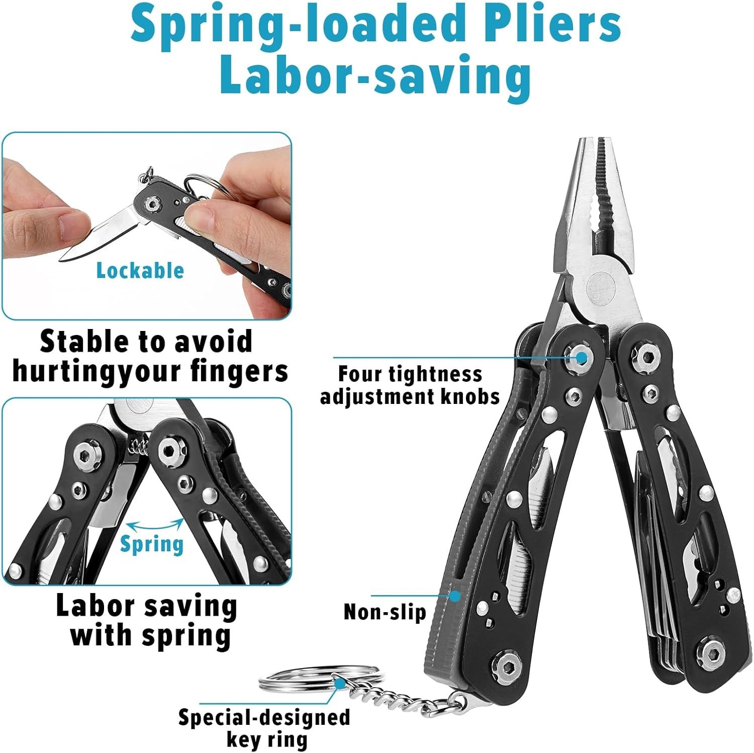Mini Multi Function Pliers, Leatherman Multitool, 11 In 1 Multitool Pliers Multifunction