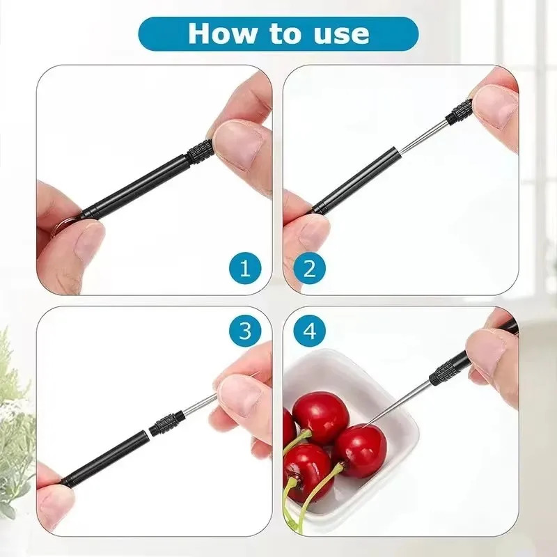 304 Outdoor Stainless Steel Toothpick Set, Portable Mini Personal Cleaning Tool,