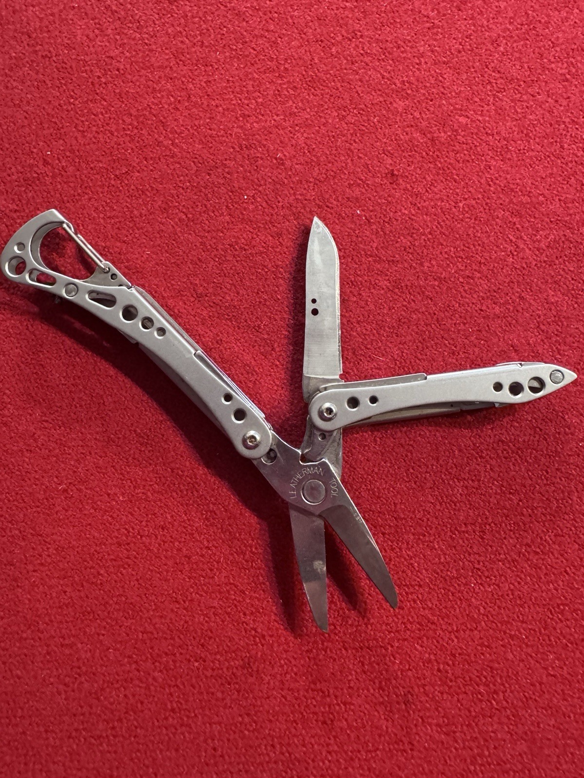 LEATHERMAN STYLE CS Mini Black Multitool Carabiner Knife File USA Retired