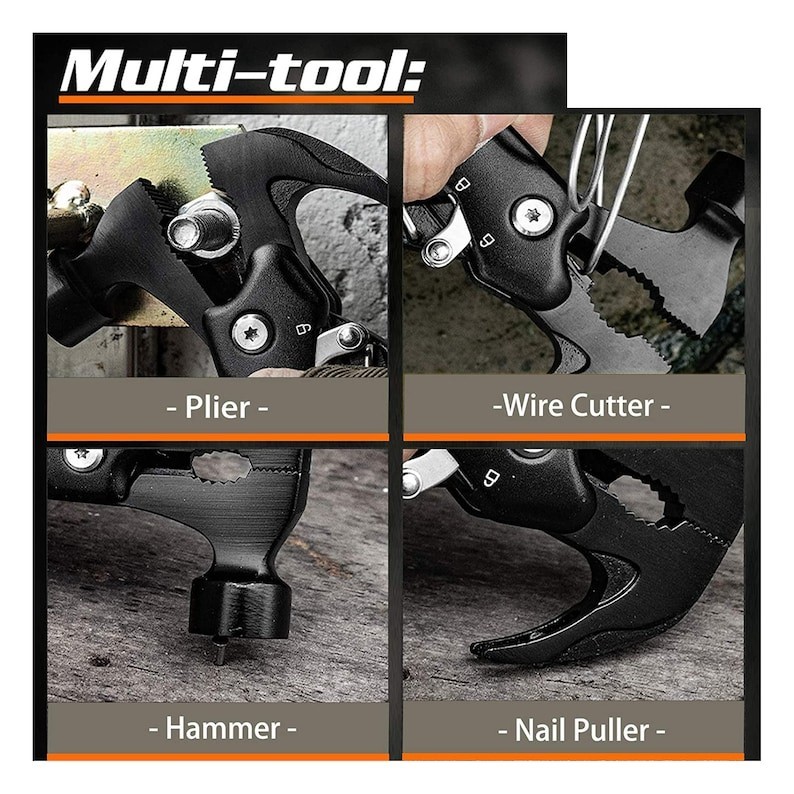 Personalized HAMMER MULTITOOL Pocket Knife Tool Groomsmen Birthday Gift for Him