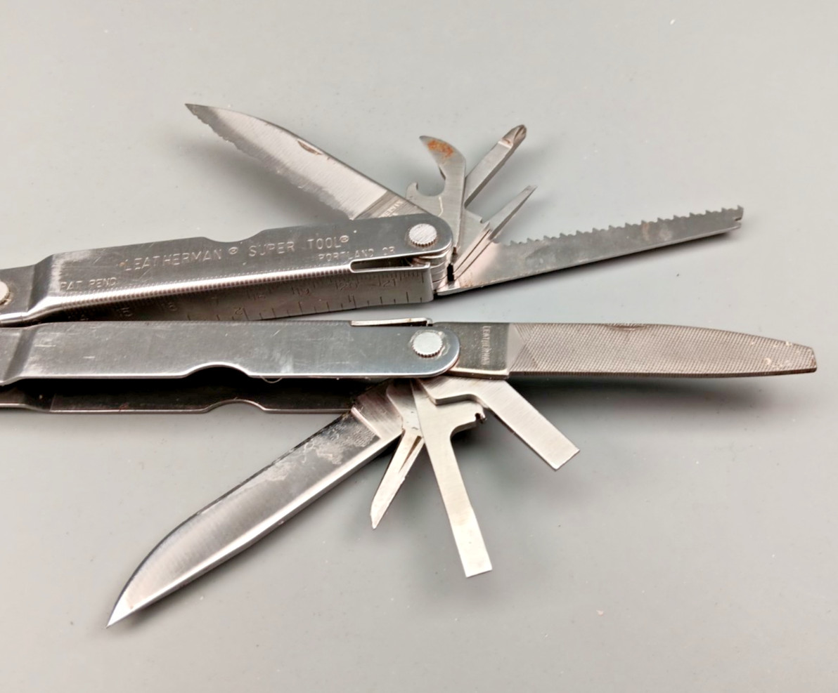 Vtg 1995 Pat Pending LEATHERMAN Super Multi Tool 10 Blade