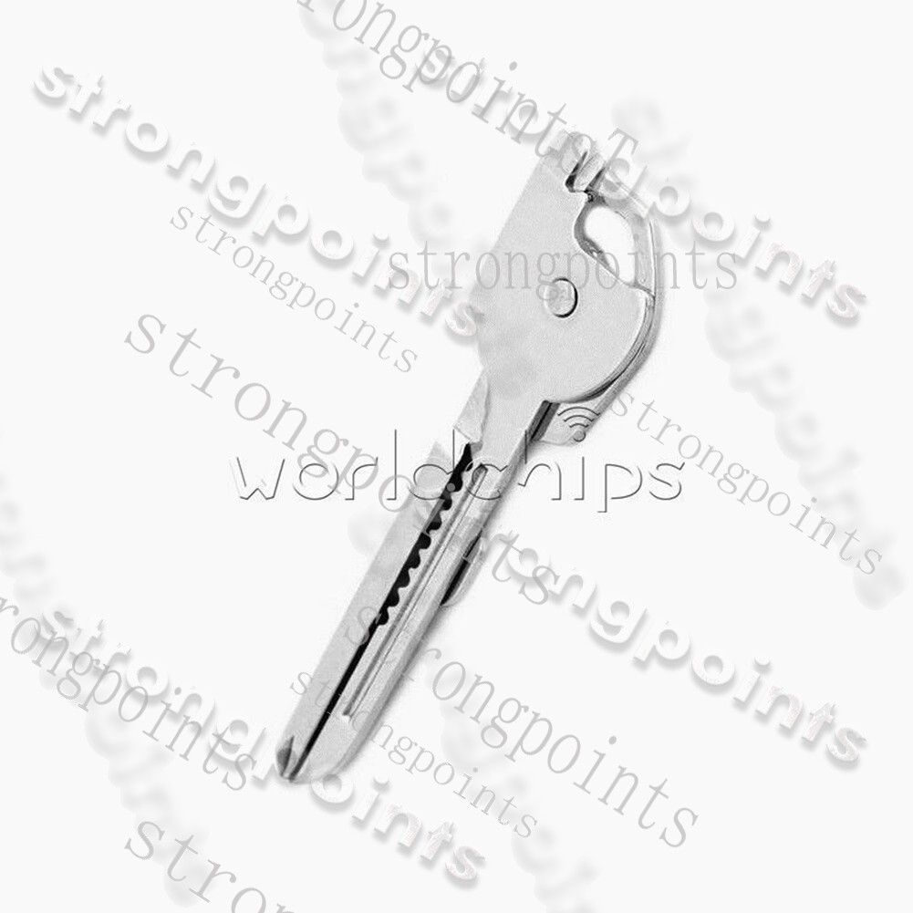 6-in-1 TECH Stainless Steel Mini Multi Pocket Rescue Tool Utili-Key