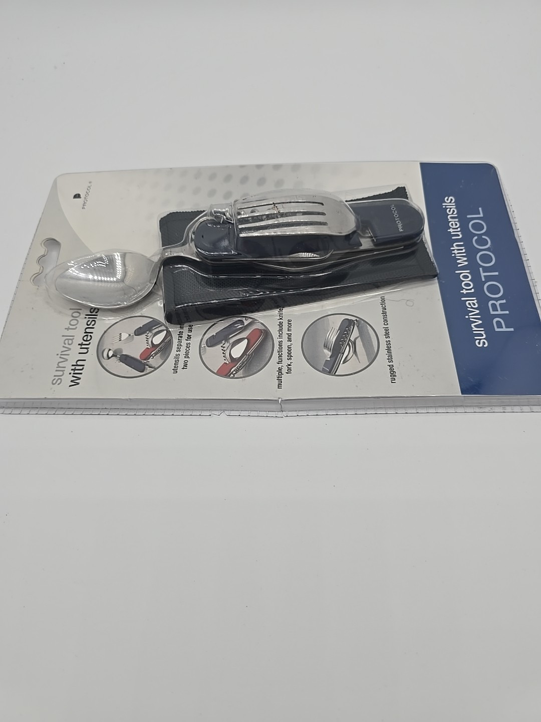 Protocol Survival Multi Tool with Utensils That Separate for Use, New In Package