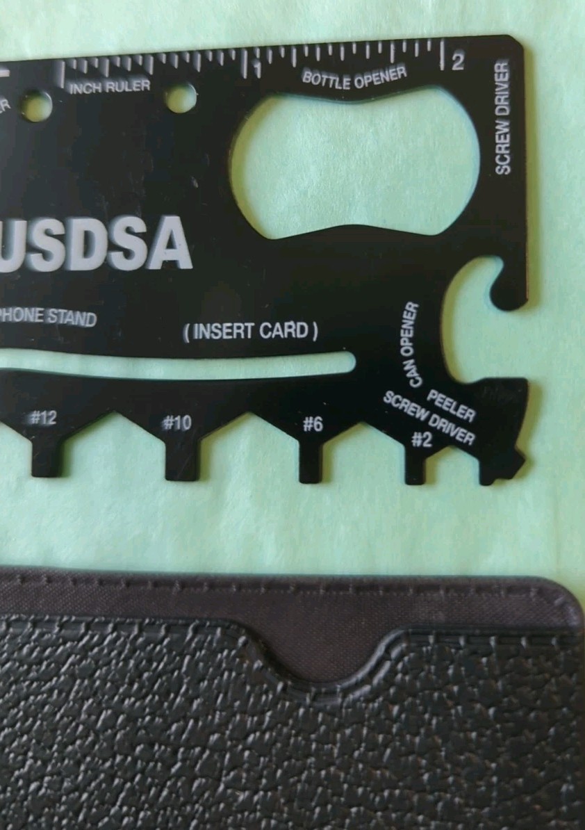 Pocket Wallet Multi-Tool Credit Card Sized -Multi Purpose tools. Emergency Ready