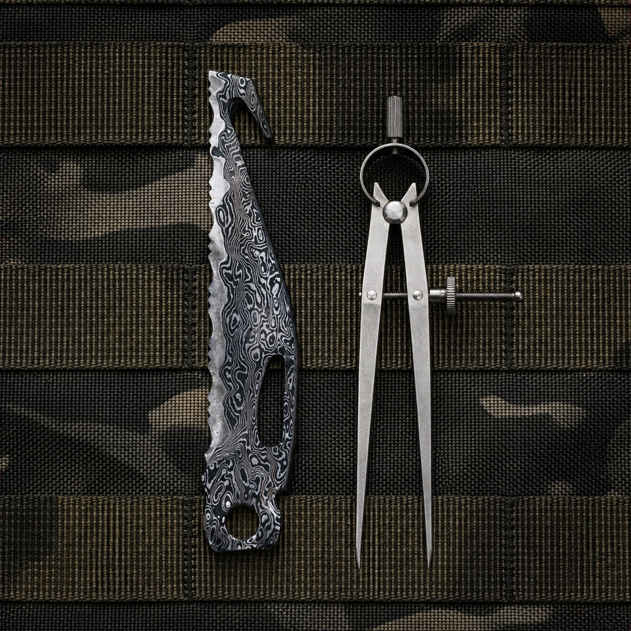 VG10 Damascus Serrated Blade 87.5mm for Leatherman Charge TTI Wave CNC