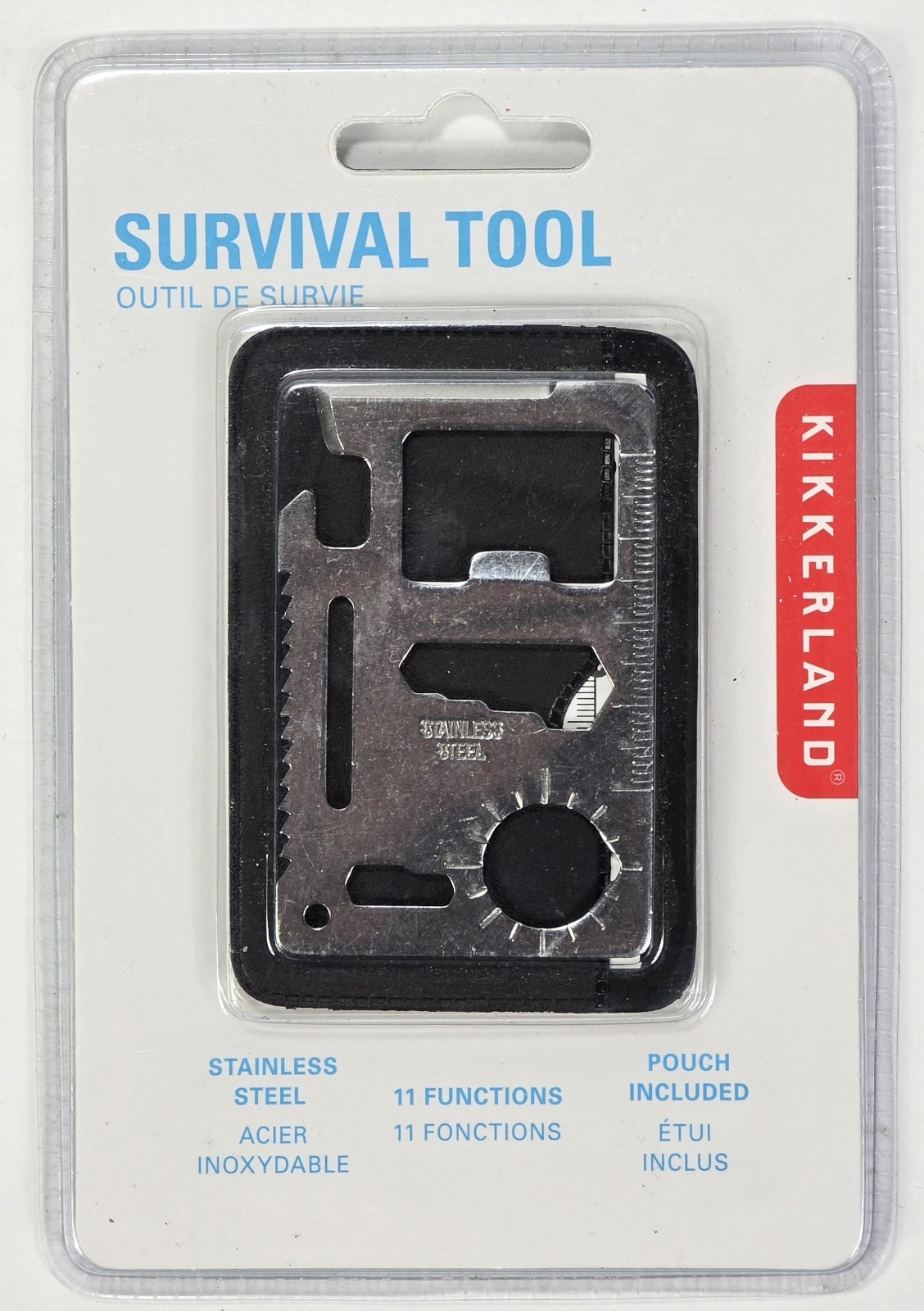 Kikkerland Design Credit Card Survival Multi Tool Stainless Steel New Sealed