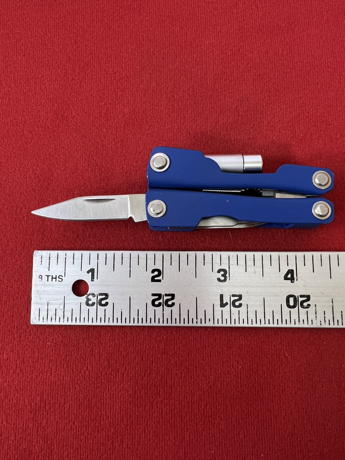 PROTOCOL 8 FUNCTION MINI MULTI TOOL WITH SHEATH – Pliers, Flashlight, Etc. – NOS