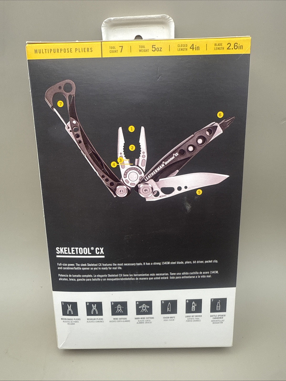 Leatherman Skeletool CX Carbon Fiber Handle Insert, 154cm Blade DLC coated NEW