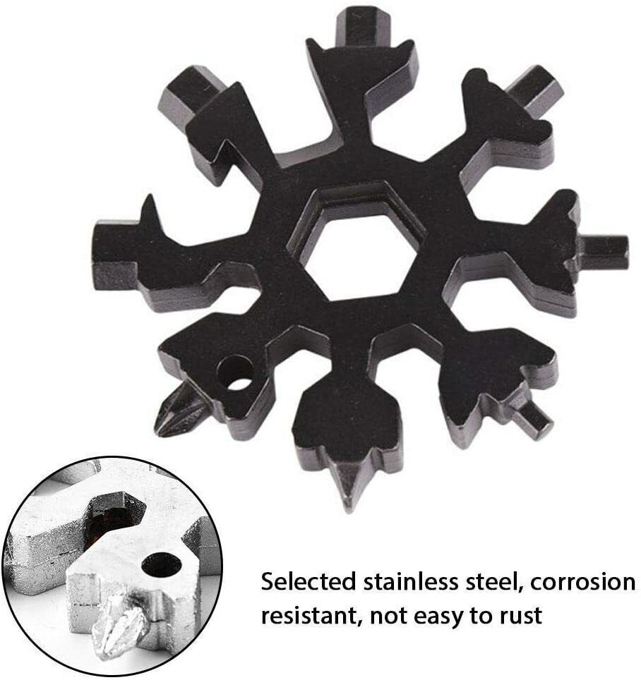 18 In 1 snowflake multitool stainless steel bicycle multifunctional tool