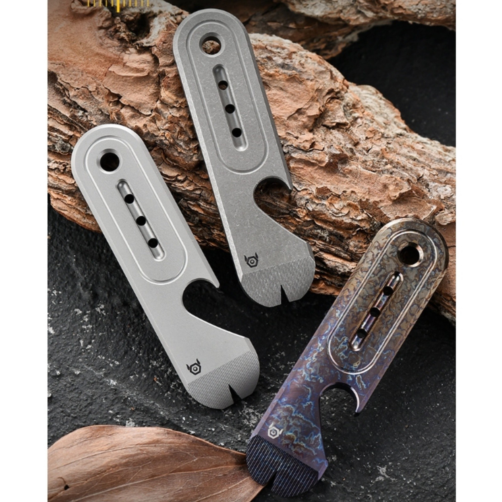 Titanium Alloy Pocket Pry Bar Keychain Outdoor Gear EDC Mini Multi Tool