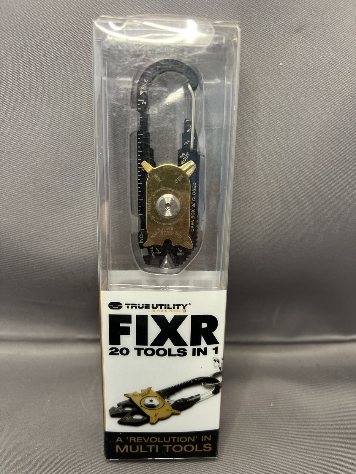 True Utility Fixr 20 Tools in 1 Compact Multi Tool with Leather Pouch TU200US