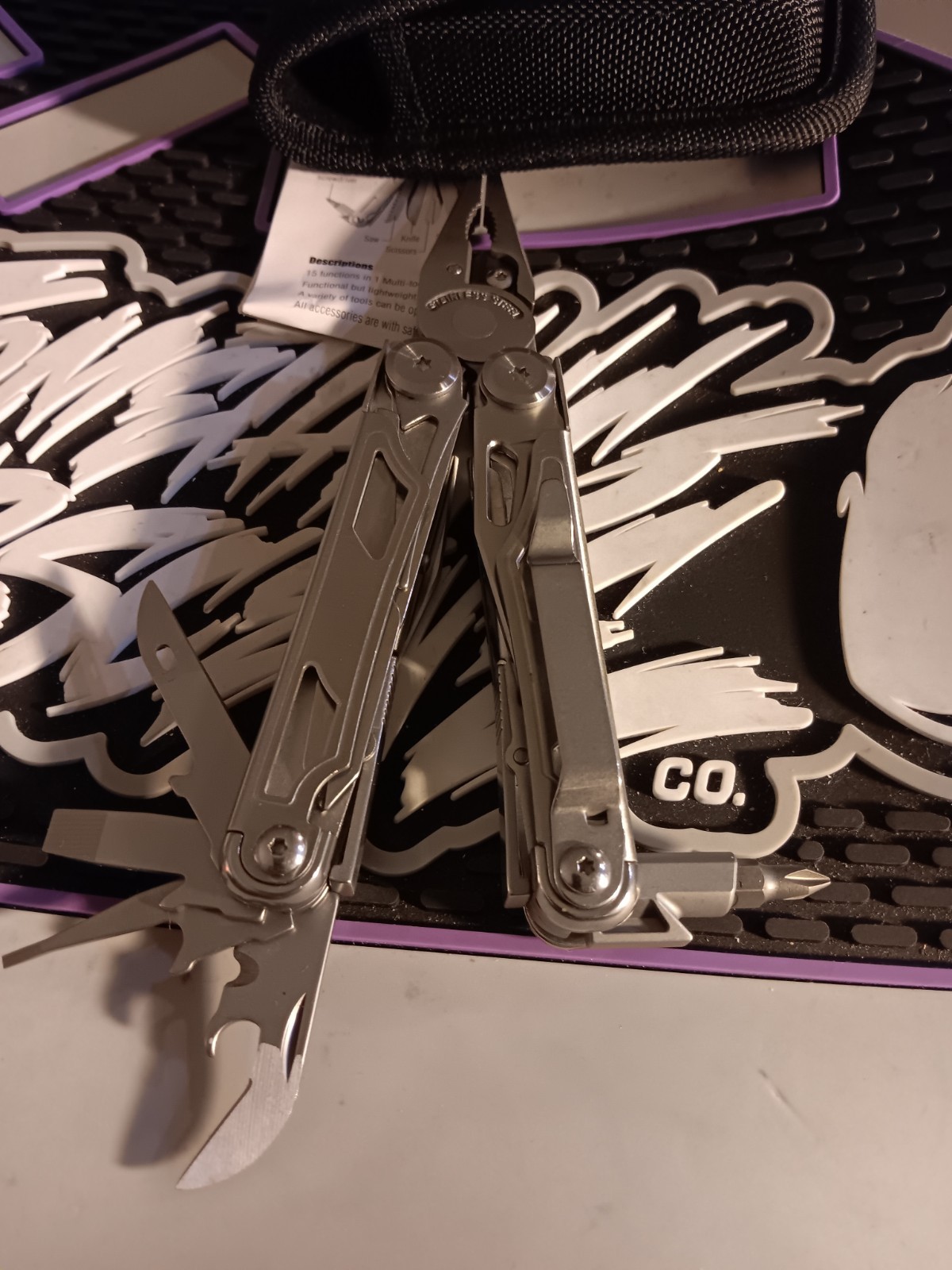 Summit 15 In 1 Multi Tool with A Sheath Stainless Steel Blades High End Budget.