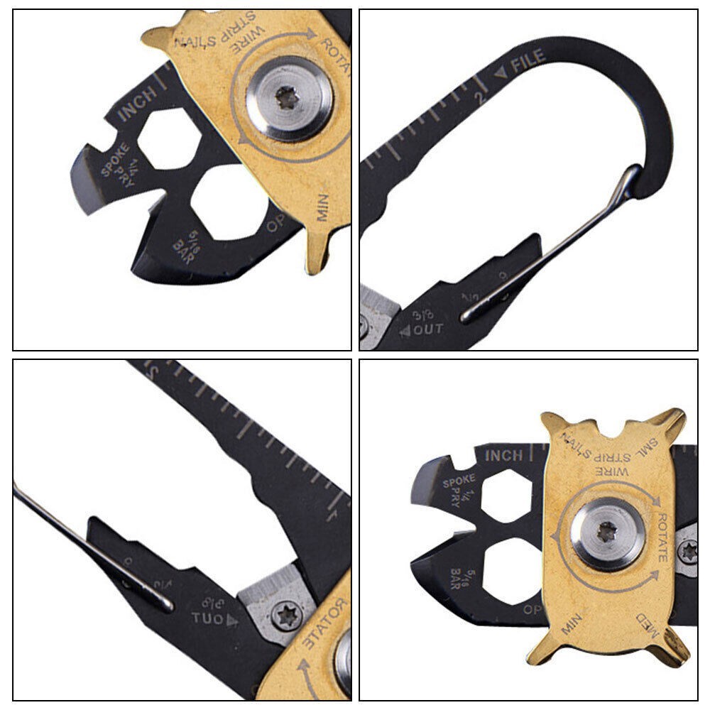 20 in1 Pocket Portable Gadget Mini Useful Utility Multi Tool Keychain EDC