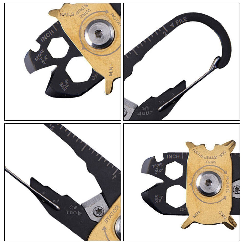 20 in1 Pocket Portable Gadget Mini Useful Utility Multi Tool Keychain EDC