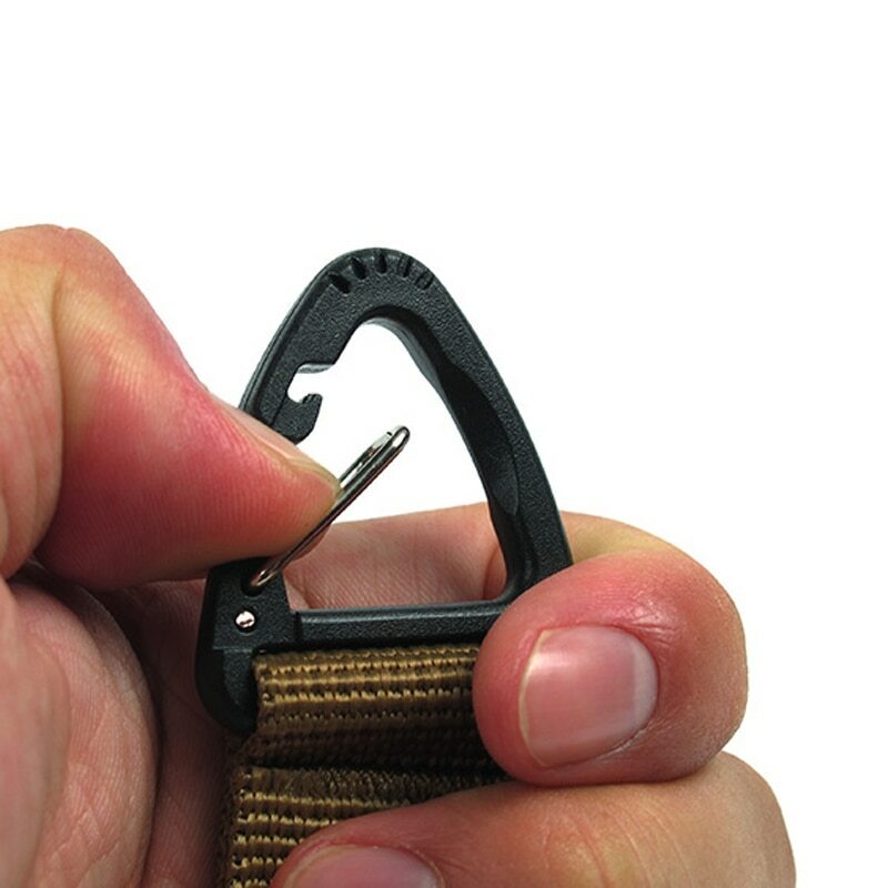 Tactical Molle Nylon Knapsack Keychain Waist Bag Triangle Backpack Hook Buckle