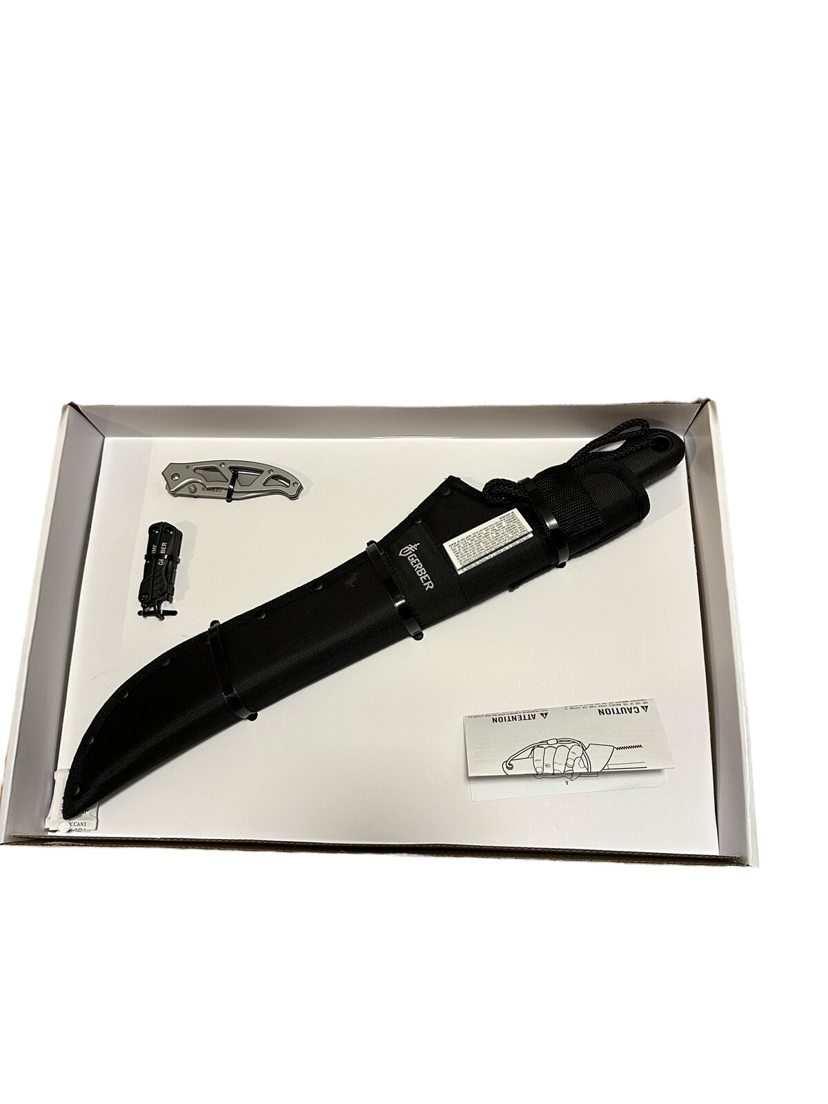 Gerber Trail Series Kit-3-in-1 Gator Machete Jr Paraframe & Dime Multi-tool New