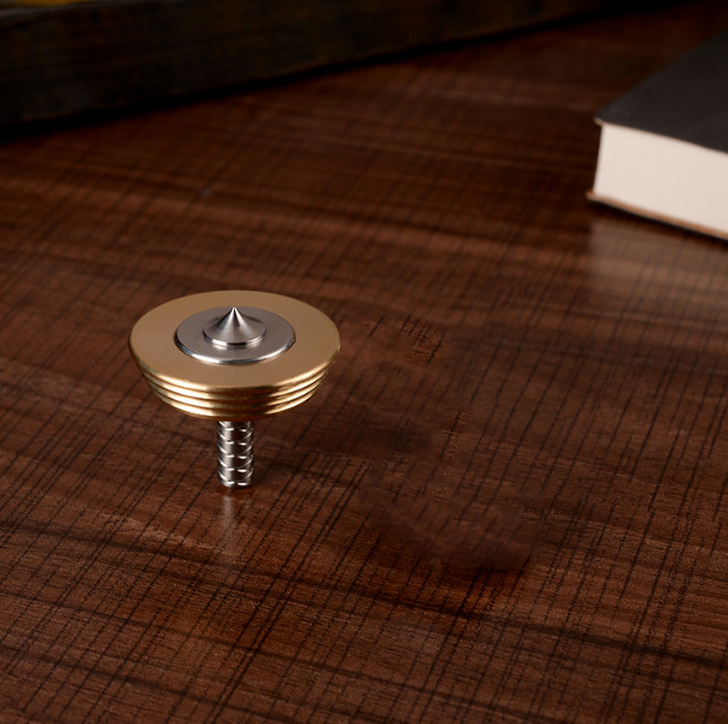 New Stainless steel+Brass Hand Twisting Spinning Top Gyro Gyroscope Toys