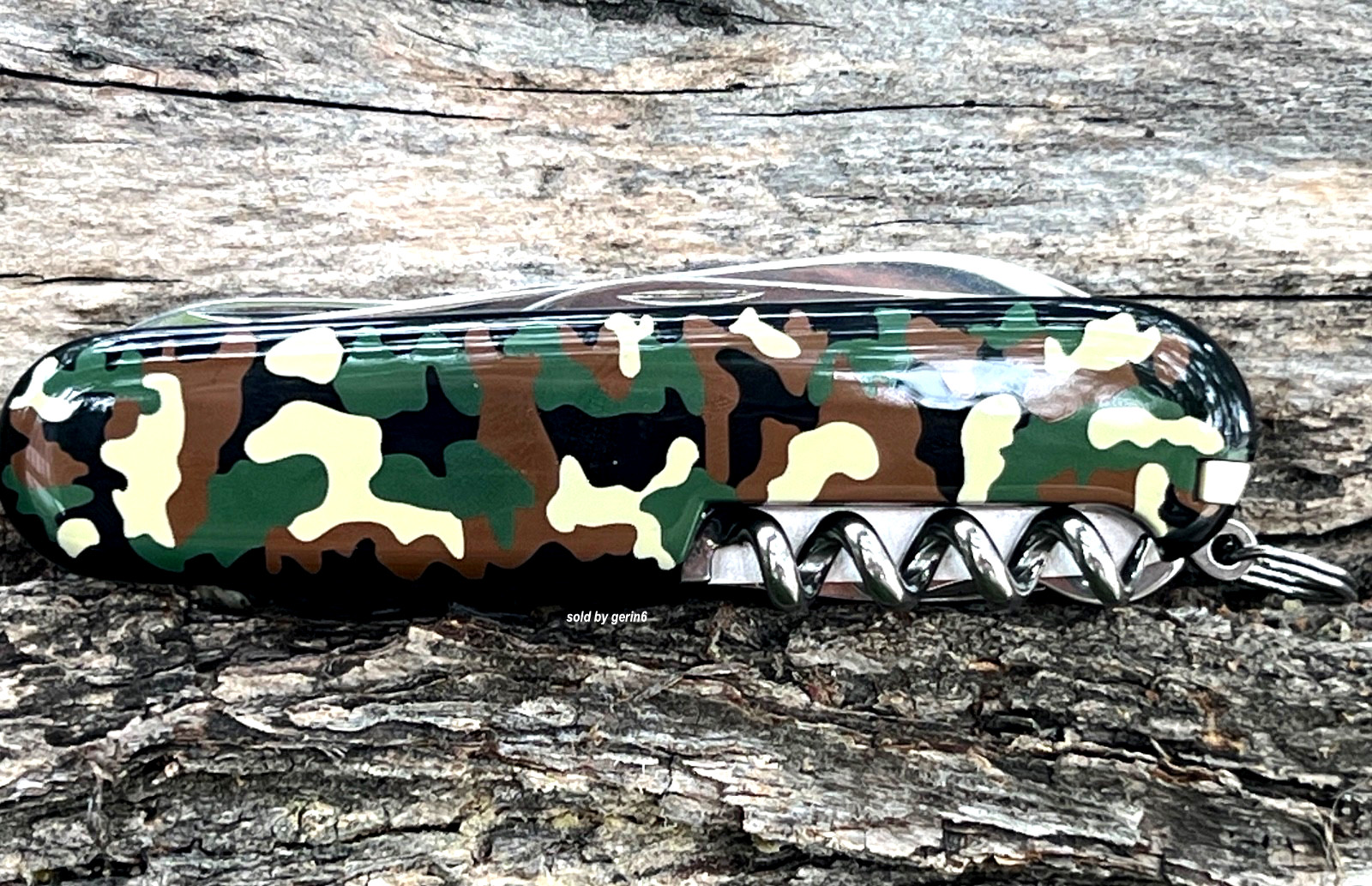 Swiss Army Knife, Climber Green Camouflage Camo Victorinox 1.3703.94, New In Box